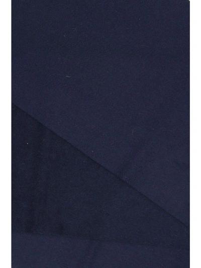 Shop Alexander Mcqueen Logo Scarf In Midnight Blue (blue)