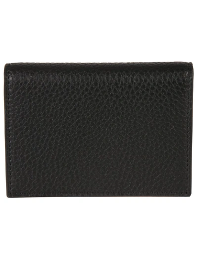 Shop Ferragamo Leather Card Holder In Black