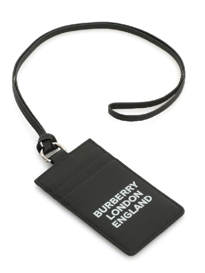 Shop Burberry Logo Card Holder In Black