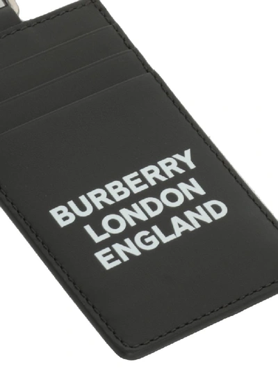 Shop Burberry Logo Card Holder In Black
