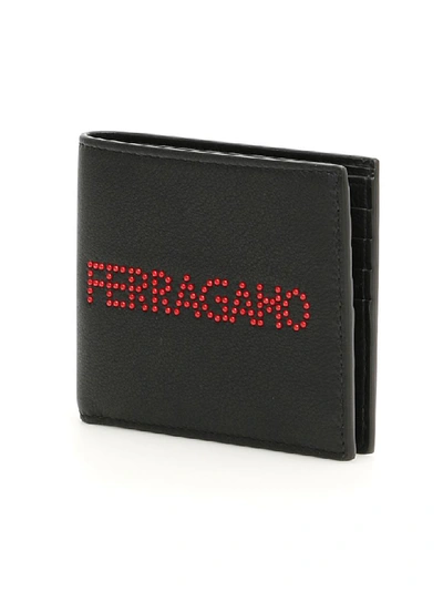 Shop Ferragamo Bifold Logo Wallet In Black (black)