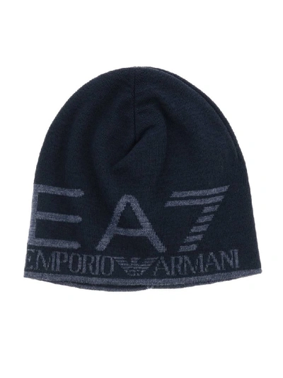Shop Ea7 Hat Hat Men  In Blue