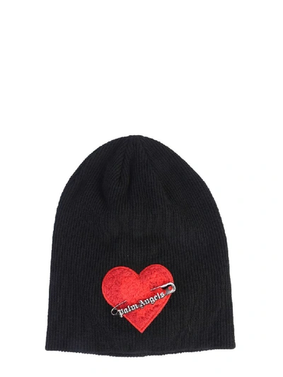 Shop Palm Angels Knitted Hat In Nero