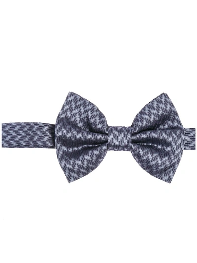 Shop Emporio Armani Vara Bow Tie In Blue / Light Blue
