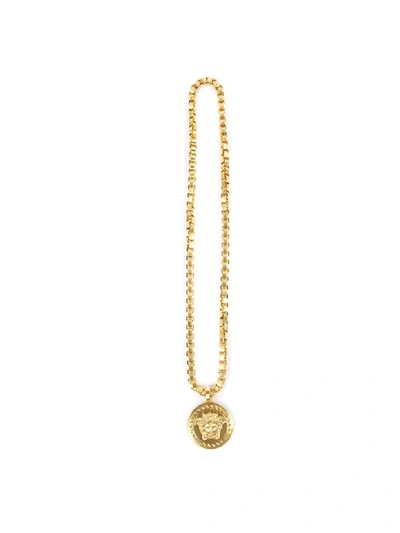 Shop Versace Gold Metal Medusa Necklace