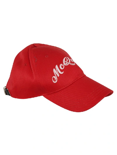 Shop Alexander Mcqueen Americana Cap In Red