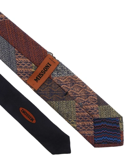 Shop Missoni Silk Tie In Multicolor