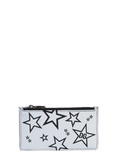 Shop Dolce & Gabbana Vertical Credit Card Holder In Bianco