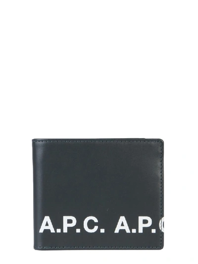 Shop Apc Wallet With Logo In Nero