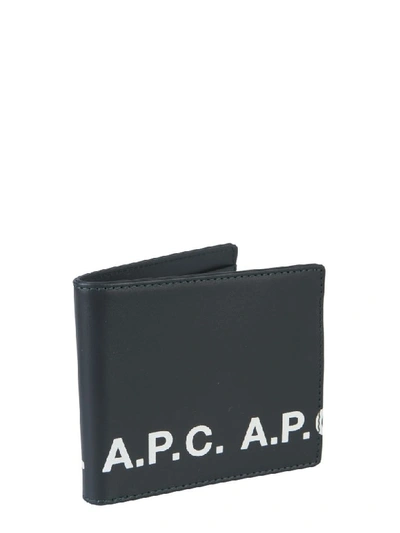 Shop Apc Wallet With Logo In Nero