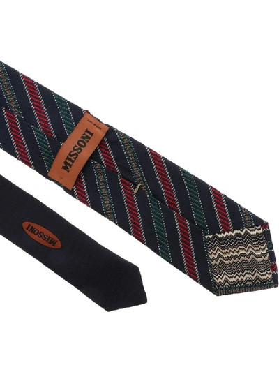 Shop Missoni Silk Tie In Multicolor