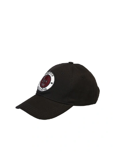 Shop Alexander Mcqueen Patched Baseball Hat In Black