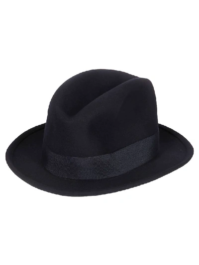 Shop Ami Alexandre Mattiussi Bow Detail Hat In Navy