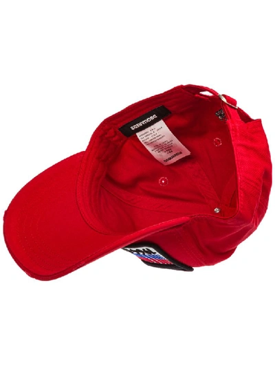 Shop Dsquared2 Clock Baseball Cap In Rosso