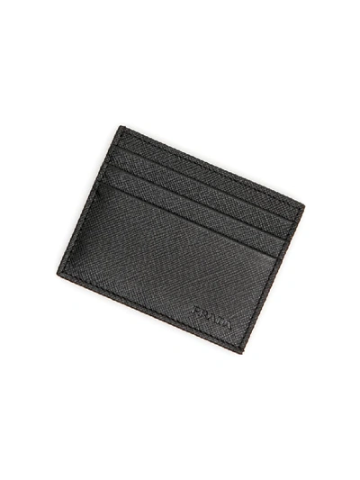 Shop Prada Saffiano Cardholder In Nero (black)