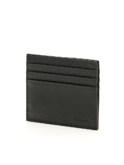 Shop Prada Saffiano Cardholder In Nero (black)