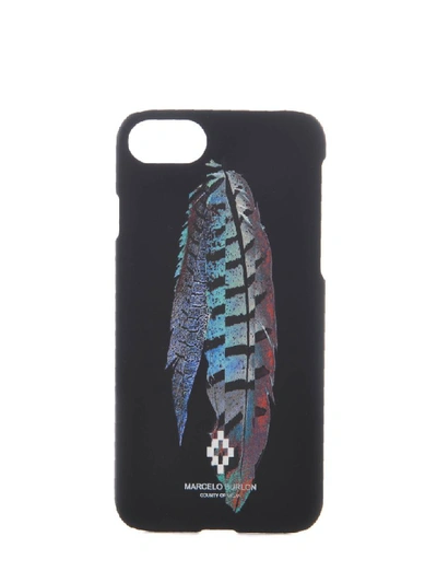 Shop Marcelo Burlon County Of Milan Cover Per I-phone 7  Genek In Pvc In Nero