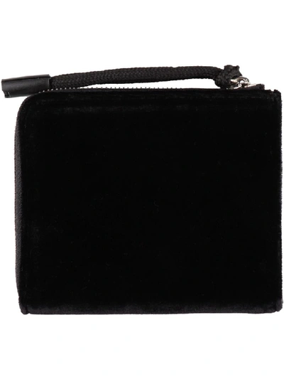 Shop Marcelo Burlon County Of Milan Velvet Wallet In Black