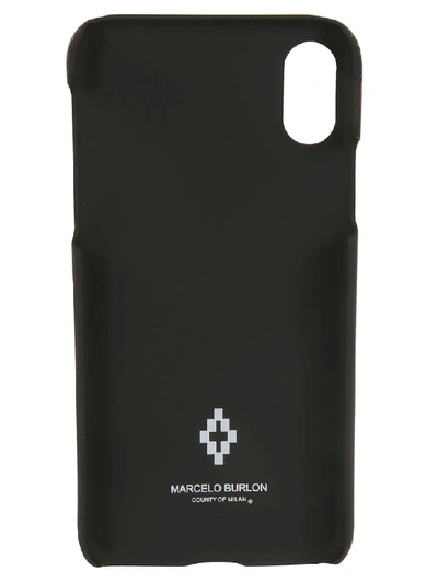 Shop Marcelo Burlon County Of Milan Leopard Wings X Phone Case In Black/multicolor