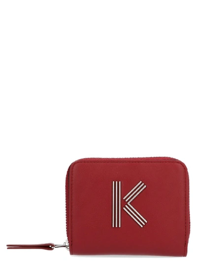 Shop Kenzo K Wallet In Burgundy