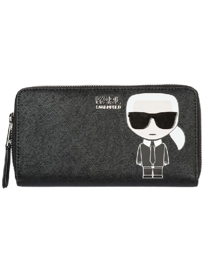 Shop Karl Lagerfeld K/ikonik Wallet In Black