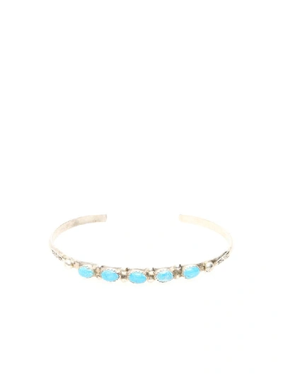 Shop Jessie Western Cuff Bracelet In Silver Turquoise (silver)
