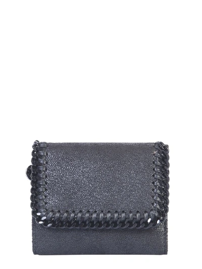 Shop Stella Mccartney Small Falabella Wallet In Nero