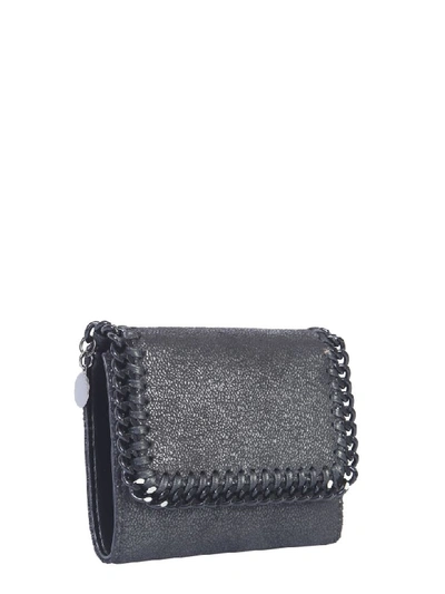 Shop Stella Mccartney Small Falabella Wallet In Nero