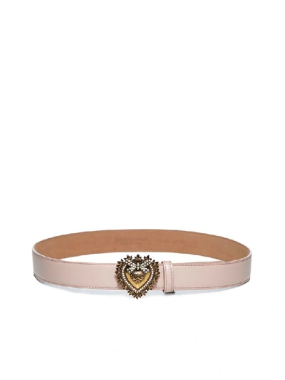 Shop Dolce & Gabbana Belt In Cipria 1