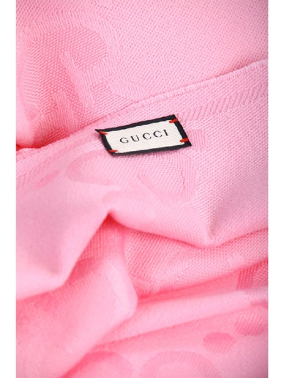 Shop Gucci Wool Scarf In Rosa