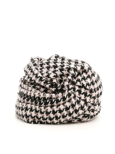 Shop Flapper Genoveffa Turban In Pink Black Multi (black)