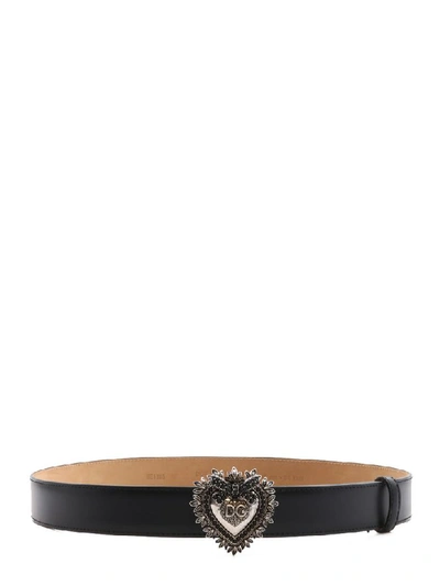 Shop Dolce & Gabbana Devotion Belt In Black