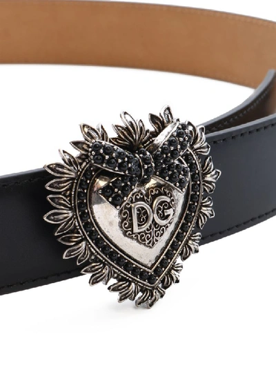 Shop Dolce & Gabbana Devotion Belt In Black