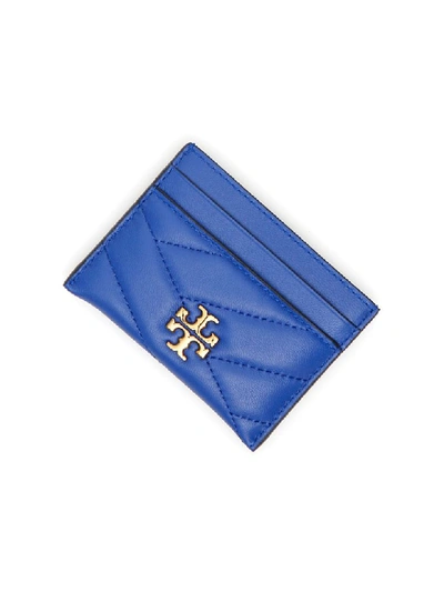 Shop Tory Burch Kira Chevron Cardholder In Nautical Blue (blue)