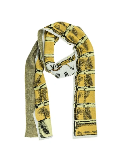 Shop Moschino Clock Wool Scarf In Beige