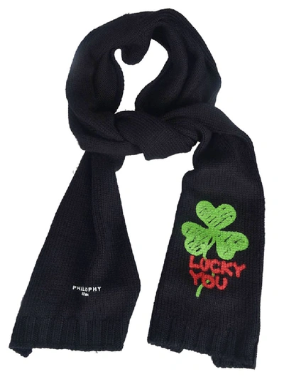 Shop Philosophy Di Lorenzo Serafini Lucky You Scarf In Black