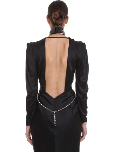 Shop Alessandra Rich Chocker And Body Chain Belts In Black Leather