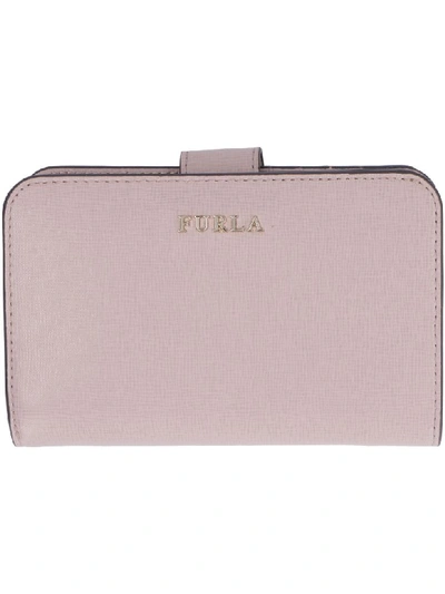 Shop Furla Babylon Leather Wallet In Beige