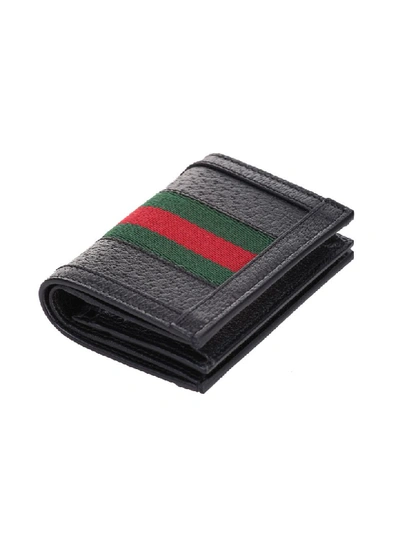 Shop Gucci Ophidia Card Holder In Nero