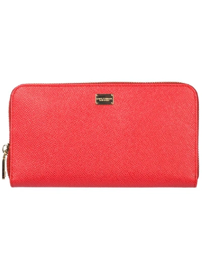 Shop Dolce & Gabbana Sicily Wallet In Rosso Corallo