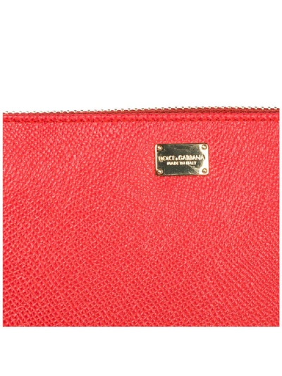 Shop Dolce & Gabbana Sicily Wallet In Rosso Corallo