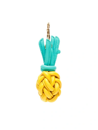 Shop Anya Hindmarch Woven Pineapple Charm In Yellow (yellow)