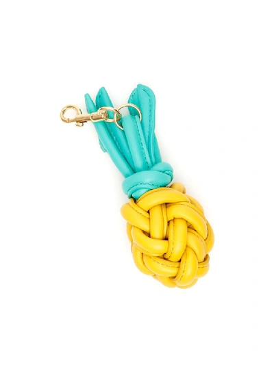 Shop Anya Hindmarch Woven Pineapple Charm In Yellow (yellow)