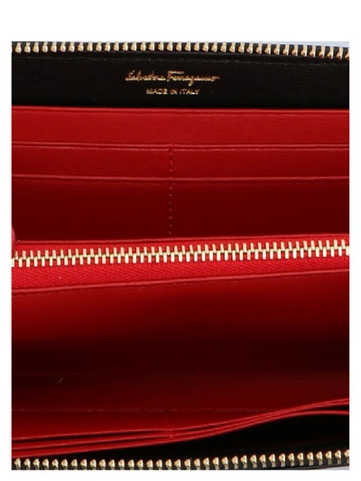 Shop Ferragamo Gancio City Wallet In Black