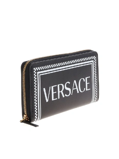 Shop Versace Wallet In Black/white