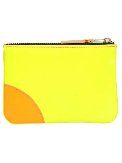Shop Comme Des Garçons Super Fluo Wallet In Pink/yellow