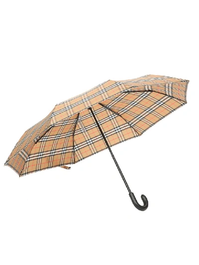 Shop Burberry Trafalgar Umbrella In Antique Yellow