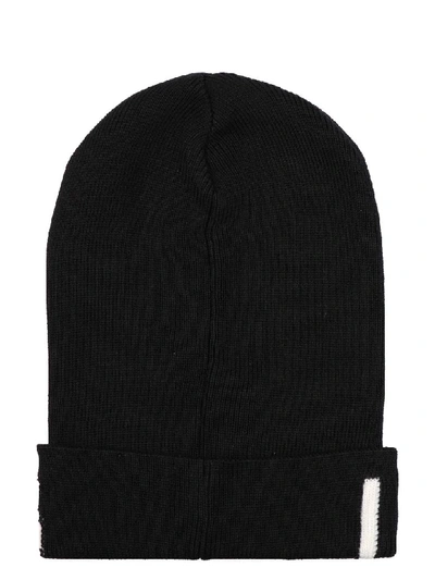 Shop Red Valentino Knitted Virgin Wool Hat In Black
