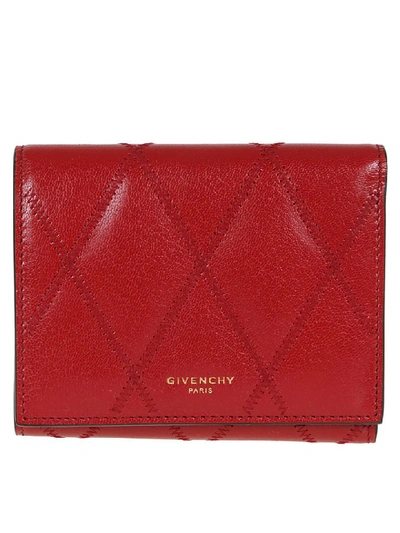Shop Givenchy Gv3 Trifold Wallet In Vermillon