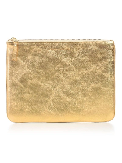 Shop Comme Des Garçons Wallet Large Gold And Silver